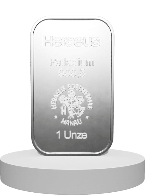 31,1 Gramm Heraeus Palladiumbarren